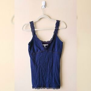American Eagle Vintage Style Lace Trim Cami (M) Y2K